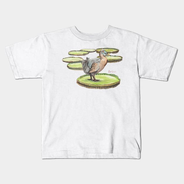 Dodo at the Botanical Gardens Kids T-Shirt by The Dodo Gallery